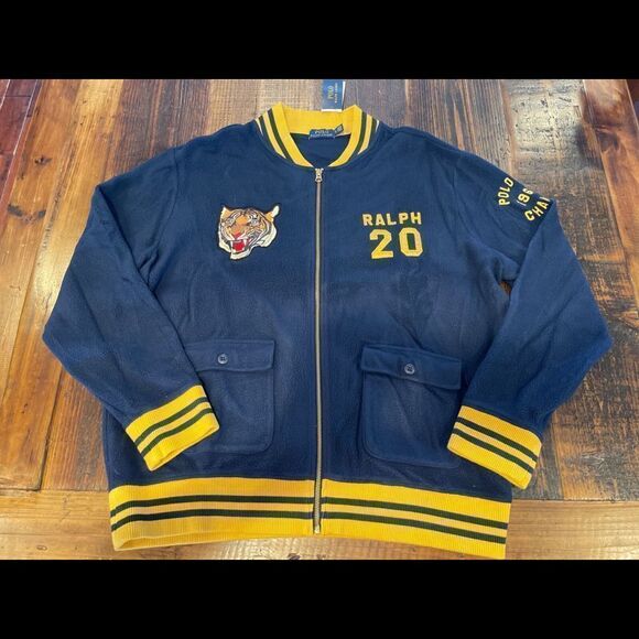 Other - Polo Ralph Lauren R.L Naval Tigers Ralph 20 Fleece Sweater Jacket NWT Mens S